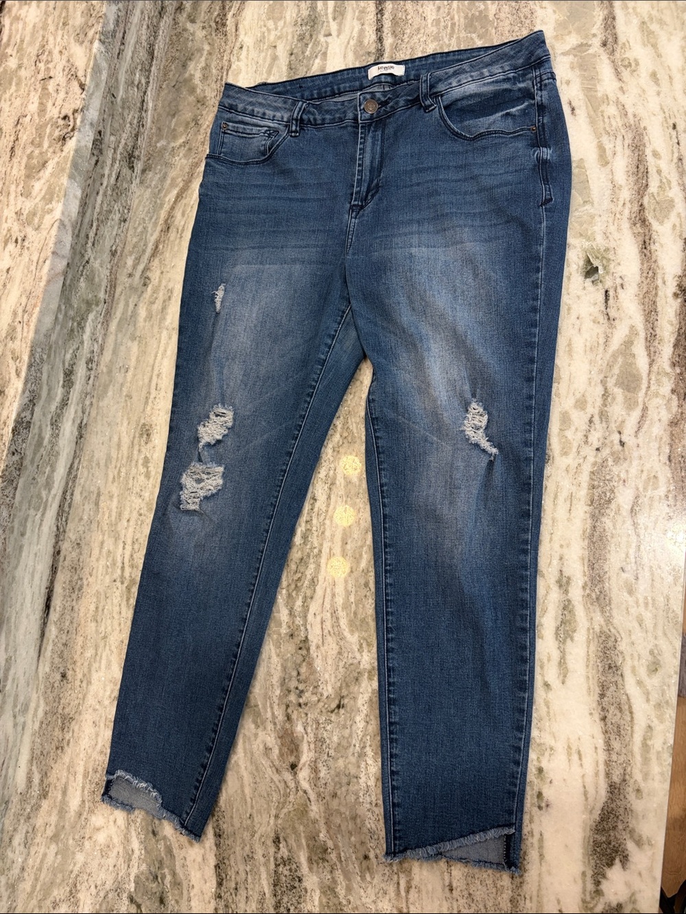 Kensie Blue Ripped Jeans Size 12